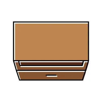 Bedside table top view color icon vector illustration Stock Illustration