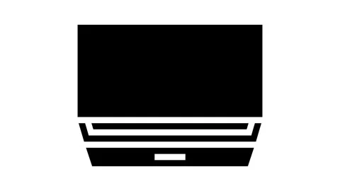 Bedside table top view glyph icon animation Stock Footage 326157674