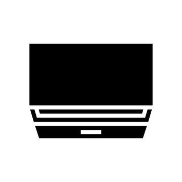 Bedside table top view glyph icon vector illustration Stock Illustration