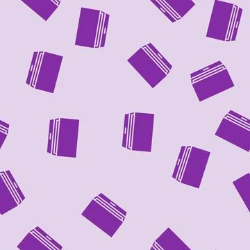 Bedside table top view glyph seamless pattern Illustrazione stock