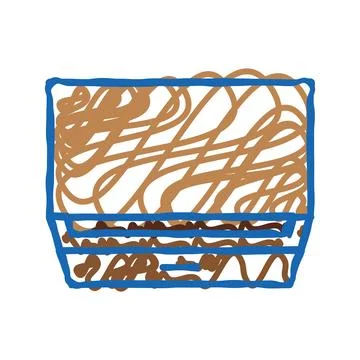 Bedside table top view icon doodle illustration Stock Illustration