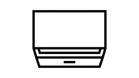 Bedside table top view line icon animation Stock Footage 326135817