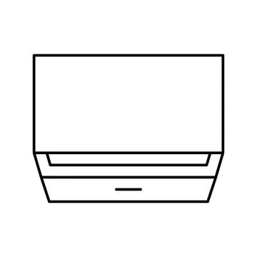 Bedside table top view line icon vector illustration Illustrazione stock