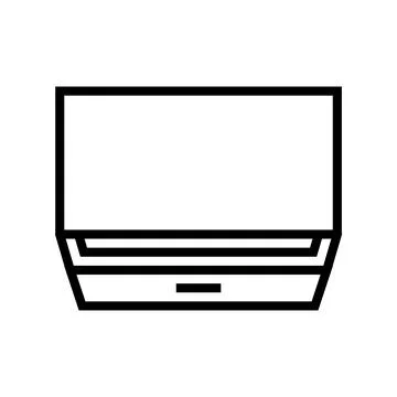 Bedside table top view line icon vector illustration Stock Illustration