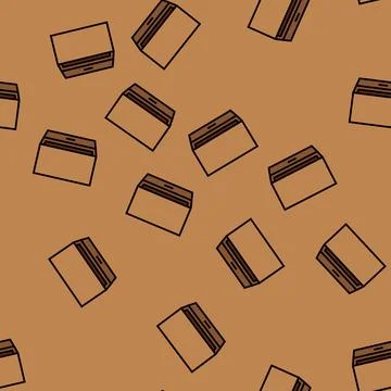 Bedside table top view vector seamless pattern Stock Illustration