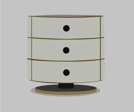 Bedside table vector illustration. Stock Illustration