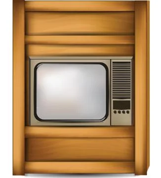 Bedside with tv 스톡 일러스트