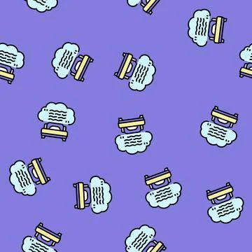 Bedtime prayer sleep night vector seamless pattern Stock Illustration