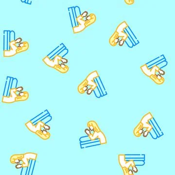 Bedtime prayer sleep night vector seamless pattern Stock Illustration