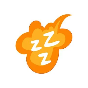 Bedtime sleep zzz cartoon vector illustration Stock Illustration