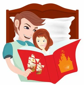 Bedtime story, Stock Illustration