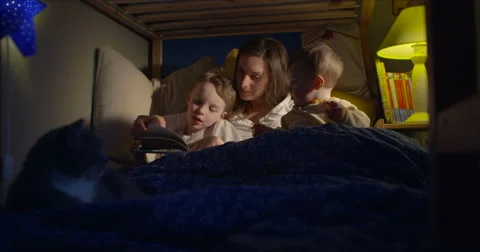 Bedtime story reading Stock Footage 45665343