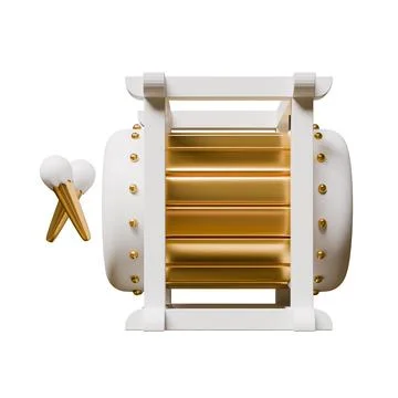 Bedug 3D Render Design Element Side Flat View Illustrazione stock