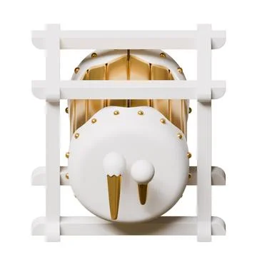 Bedug 3D Render Design Element Top View Stock Illustration