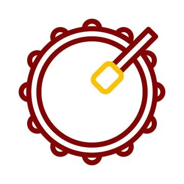 Bedug drum icon duocolor red style ramadan illustration vector element and .. Stock Illustration