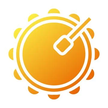 Bedug drum icon solid gradient yellow style ramadan illustration vector ele.. Stockillustratie