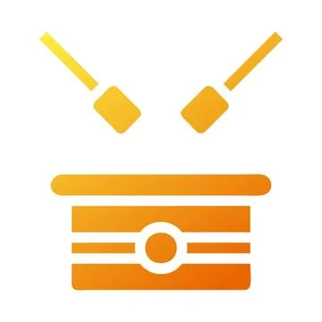 Bedug drum icon solid gradient yellow style ramadan illustration vector ele.. Illustrazione stock