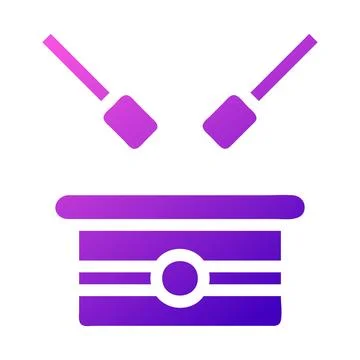 Bedug drum icon solid gradient pink style ramadan illustration vector eleme.. Stock Illustration