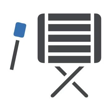 Bedug drum icon solid grey blue style ramadan illustration vector element a.. Stock Illustration