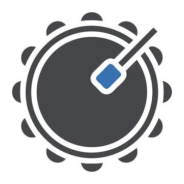 Bedug drum icon solid grey blue style ramadan illustration vector element a.. Stock Illustration