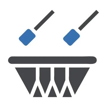Bedug drum icon solid grey blue style ramadan illustration vector element a.. イラスト素材
