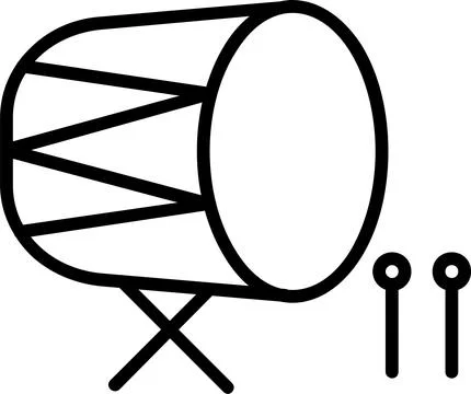 Bedug Line Icon Design Stock Illustration