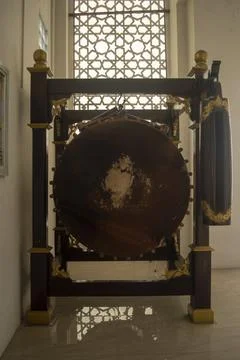 A bedug in a mosque Stock Photos