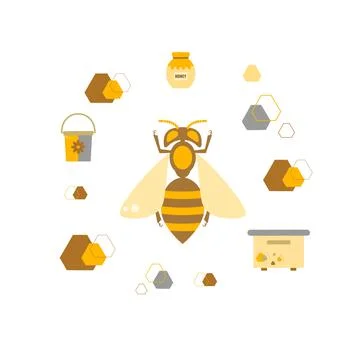 Bee-2. Illustration. Stock Illustration