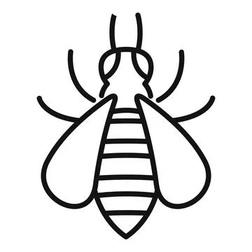 Bee allergy icon outline vector. Season pollen Stock Illustration