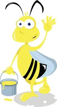 Bee and honey Stock Illustration