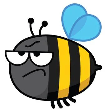 Bee Angry-Color Stock Illustration