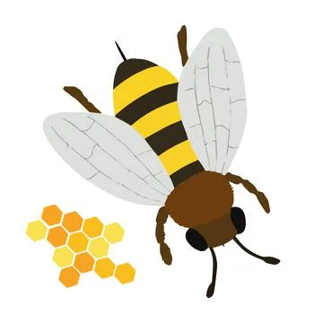 Bee, the bee icon. Vector illustration Stock Illustration