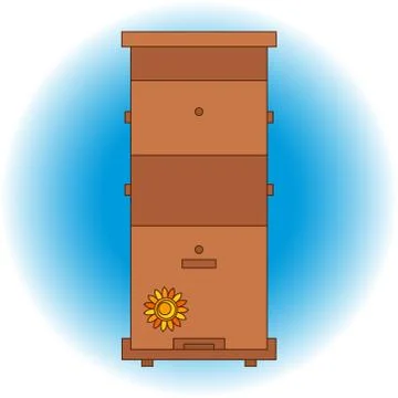 Bee beehive outline 스톡 일러스트