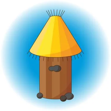Bee beehive outline Stock Illustration