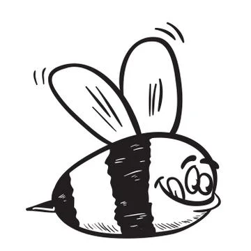 Bee black Stock Illustration