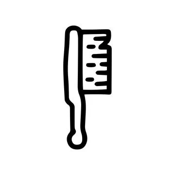 Bee brush line vector doodle simple icon Stock Illustration