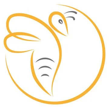 Bee, Bumblebee, Animal, Insect, Logo, Icon Stock Illustration
