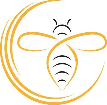 Bee, bumblebee, animal, insect, logo, icon, illustration Stock Illustration