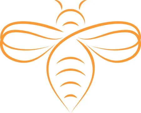 Bee, bumblebee flying logo, bee, bumblebee, insect, bee logo Stock Illustration
