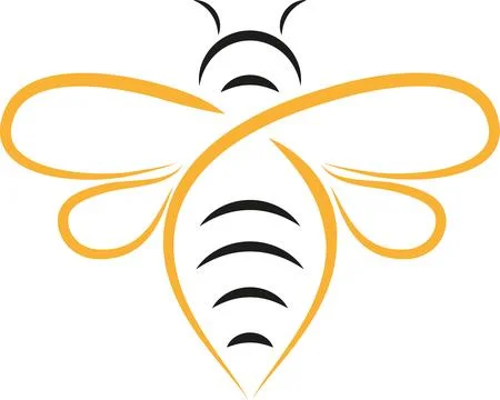 Bee, bumblebee flying logo, bee, bumblebee, insect, bee logo Stock Illustration