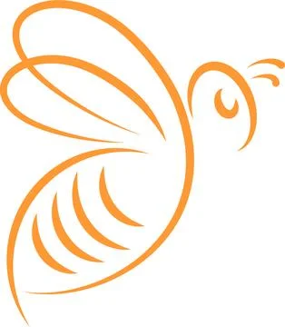 Bee, bumblebee flying logo, bee, bumblebee, insect, bee logo Stock Illustration