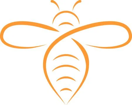 Bee, bumblebee flying logo, bee, bumblebee, insect, bee logo Stock Illustration
