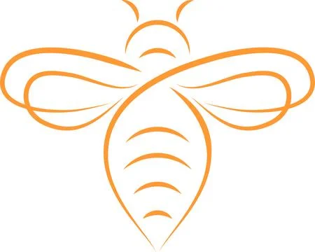 Bee, bumblebee flying logo, bee, bumblebee, insect, bee logo Stock Illustration