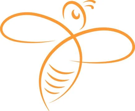 Bee, bumblebee flying logo, bee, bumblebee, insect, bee logo Stock Illustration