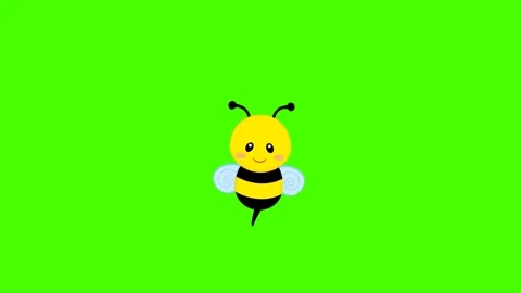 Bee cartoon animation on green background 動画素材 313227039