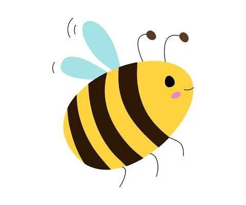 Bee cartoon. Bee vector. A character design Stock Illustration