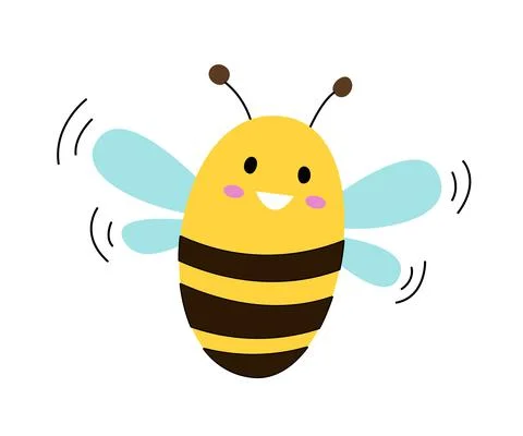 Bee cartoon. Bee vector. A character design Stock Illustration