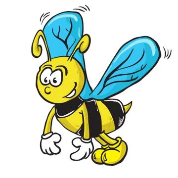 Bee cartoon Stock Illustration