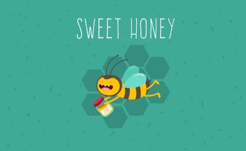 Bee cartoon Stock Illustration