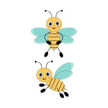 Bee cartoon Stock Illustration